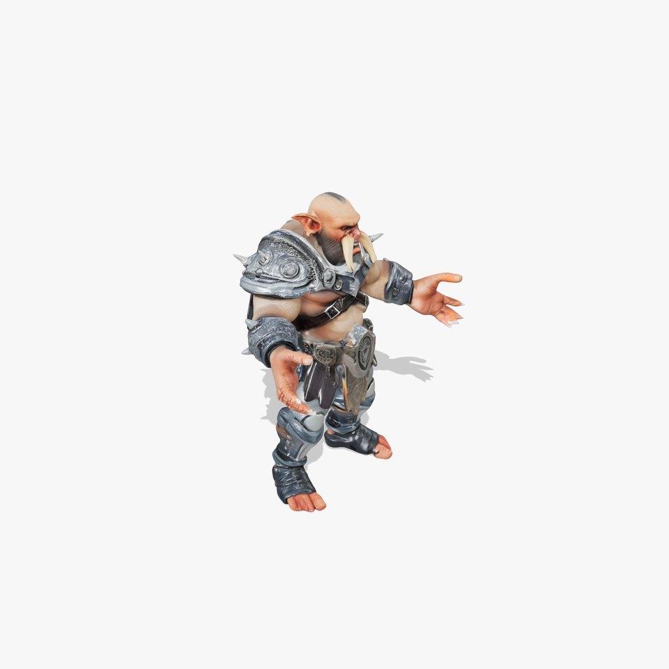 Orc Warlord Rigged and Animated D Character Model
